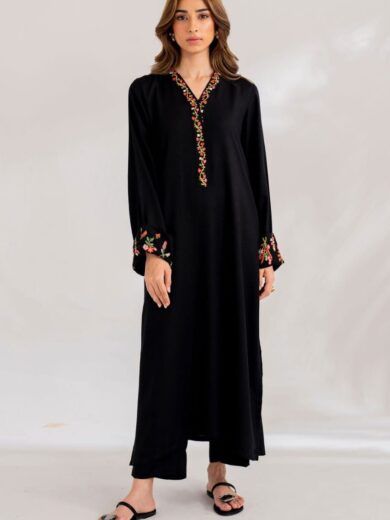 Black Mirage Azure – 2-Piece Embroidered Set BY RS Fashion