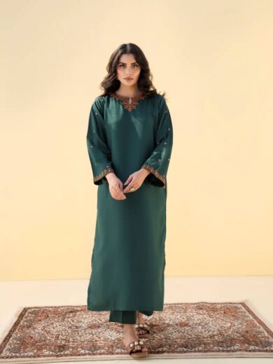Green Pocket 2-Piece – URGE Embroidered Lawn Set BY RS Fashion