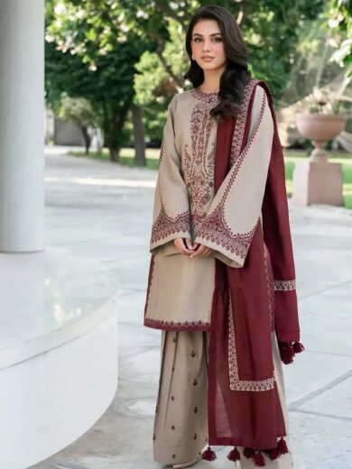 Zara Embroidered 3-Piece – Baroque Collection BY RS Fashion