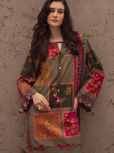 Charizma – Winter 3PC Karandi Digital Print Dress